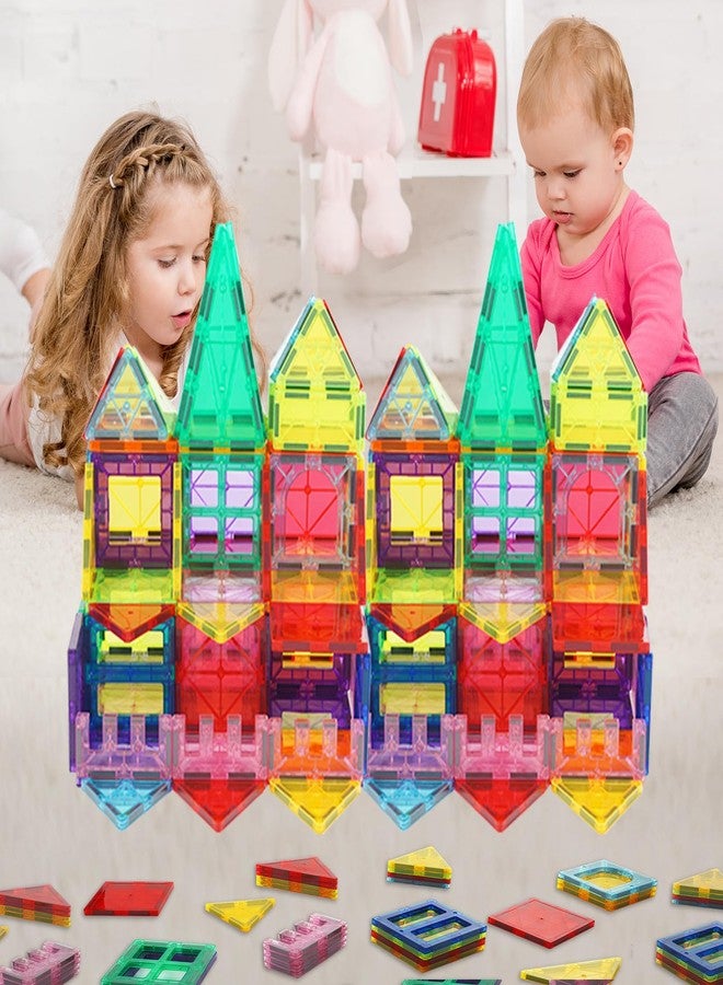 Cutedeer 108 Piece Magnetic Tiles, Magnet Building Blocks Set for Kids Toddlers, STEM Construction Toys with Gift Box for All Ages Boys Girls - Image 2